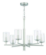  55626-SN - Hailie 6 Light Chandelier in Satin Nickel
