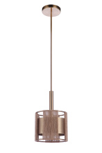  59091-SB - Kensey 1 Light Mini Pendant in Satin Brass