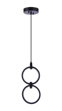 59392-FB-LED - Context 2 Light LED Pendant in Flat Black