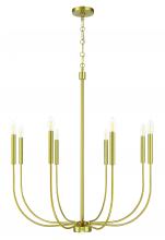  59828-SB - Traci 8 Light Chandelier in Satin Brass