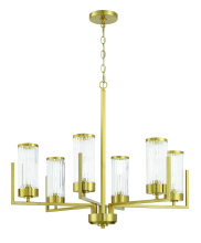  60126-SB - Requires 6 Candelabra Base 60 Watt Bulbs (Not Included)
