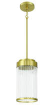  60192-SB - Whittley 1 Light Pendant in Satin Brass