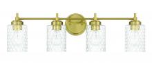  60504-SB - Claire 4 Light Vanity in Satin Brass