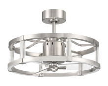  ALS24BNK3 - Alexis 18" 3-Blade Ceiling Fan in Brushed Polished Nickel w/ Clear Acrylic Blades