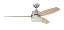  BEL52BNK3-LED - Beltre 52" 3-Blade Ceiling Fan in Brushed Polished Nickel w/ Brushed Nickel/Maple Blades