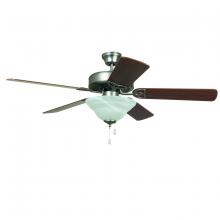  BLD52BNK5C1 - Builder Deluxe 52" 5-Blade Ceiling Fan in Brushed Polished Nickel w/ Ash/Mahogany Blades