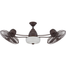  BW248AG6 - 48" Bellows II Indoor/Outdoor (Damp) in Aged Bronze Textured w/ Aged Bronze Blades