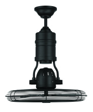  BW321FB3 - 18" Bellows III Indoor/Outdoor (Damp) in Flat Black w/ Flat Black Blades