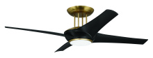  CAM54FBSB4 - Cam 54" 4-Blade Ceiling Fan in Flat Black/Satin Brass w/ Flat Black Blades