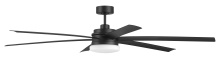  CLZ72FB6-NWF - Chilz 72" 6-Blade Indoor/Outdoor (Damp) Ceiling Fan in Flat Black w/ Flat Black Blades