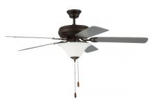  DCF52ESP5C1W - Decorator's Choice 52" 5-Blade 2 Light Ceiling Fan in Espresso w/ Walnut/Espresso Blades