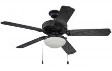  END52MBK5PC1 - Enduro Plastic 52" 5-Blade Ceiling Fan with Light Kit in Matte Black w/ Matte Black Blades