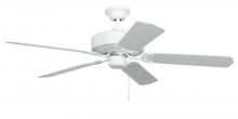  END52WW5P - Enduro Plastic 52" 5-Blade Ceiling Fan in White w/ White Blades; Light Kit Optional (Not Include