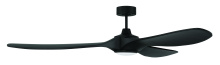  EVY72FB3-NWF - Envy 72" 3-Blade Indoor/Outdoor (Damp) Ceiling Fan in Flat Black w/ Flat Black Blades