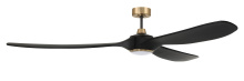  EVY72FBSB3-NWF - Envy 72" 3-Blade Ceiling Fan in Flat Black/Satin Brass w/ Flat Black Blades