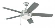  HE52BNK5-LED - Helios 52" 5-Blade Ceiling Fan in Brushed Polished Nickel w/ Brushed Nickel Blades