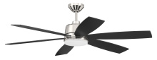  HGN54PLN6 - Hogan 54" 6-Blade Ceiling Fan in Polished Nickel Finish, Blades Included; Light kit