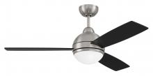  KNE48BNK3 - Keen 48" 3-Blade Ceiling Fan in Brushed Polished Nickel w/ Flat Black/Greywood Blades