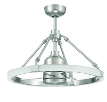  LVY24BNK4 - Levy 19" 4-Blade Ceiling Fan in Brushed Polished Nickel w/ Clear Acrylic Blades