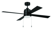  MCY52FB4-PC - McCoy 52" 4-Blade Ceiling Fan w/ Pull Chain in Flat Black w/ Flat Black Blades