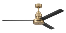  MND54SBFB3 - Mondo 54" 3-Blade Ceiling Fan in Satin Brass w/ Flat Black Blades