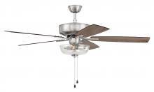  P101BNK5-52DWGWN - Pro Plus 101 52" 5-Blade Ceiling Fan in Brushed Polished Nickel w/ Driftwood/Grey Walnut Blades