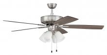  P114BNK5-52DWGWN - Pro Plus 114 52" 5-Blade Ceiling Fan in Brushed Polished Nickel w/ Driftwood/Grey Walnut Blades