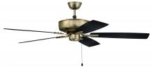  P52SB5-52BWNFB - Pro Plus 52" 5-Blade Ceiling Fan in Satin Brass w/ Black Walnut/Flat Black Blades