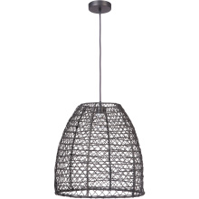  P920MBK1 - 1 Light Woven Pendant in Matte Black