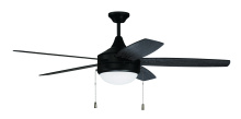  PHA52FB5 - Phaze 5 52" 5-Blade Ceiling Fan in Flat Black w/ Flat Black/Greywood Blades; Integrated Light Ki