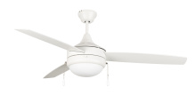  PHA52W3 - Phaze 3 52" 3-Blade Ceiling Fan in White w/ White Blades; Integrated Light Kit