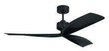  RFK52FB3 - Rafiki 52" 3-Blade Indoor/Outdoor (Damp) Ceiling Fan in Flat Black w/ Flat Black Blades