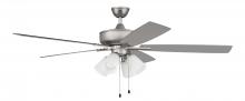  S114BN5-60BNGW - Super Pro 114 60" 5-Blade Ceiling Fan in Brushed Nickel w/ Brushed Nickel/Greywood Blades