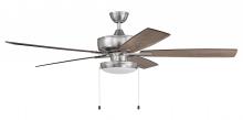  S119BNK5-60DWGWN - Super Pro 119 60" 5-Blade Ceiling Fan in Brushed Polished Nickel w/ Driftwood/Grey Walnut Blades