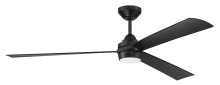  STL60FB3-NWF - Sterling 60" 3-Blade Indoor/Outdoor (Wet) Ceiling Fan in Flat Black w/ Flat black Blades