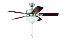  TCE42BNK5C1-C - Twist N Click 42" 5-Blade Ceiling Fan in Brushed Polished Nickel w/ Ash/Mahogany Blades