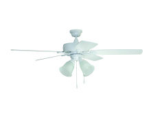  TCE52W5C4-C - 52" Twist N Click Fan in White w/ White/Washed Oak Blades (4-Light)