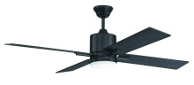  TEA52FB4 - Teana 52" 4-Blade Ceiling Fan in Flat Black w/ Flat Black/Greywood Blades