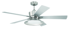  TOP52BNK5 - Topper 52" 5-Blade Ceiling Fan in Brushed Polished Nickel w/ Brushed Nickel Blades