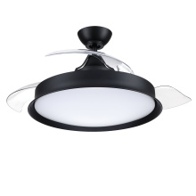  UN42FB3 - Union 42" 3-Blade Indoor/Outdoor (Damp) Ceiling Fan in Flat Black w/ Clear Acrylic Blades