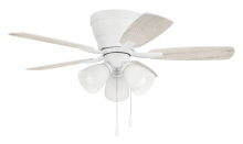  WHL42W5C3 - 42" Wheeler 3-Light in White w/ White/Washed Oak Blades