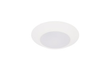  X9304-W-LED-5CCT - Slim Line 4" (5.9" Overall) 1 Light LED Flush in White; 5CCT Selectable 2700-5000K