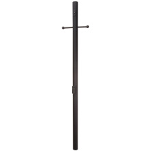  Z8994-TB - 84" Fluted Direct Burial Post w/ Photocell & Convenience Outlet in Textured Black