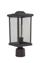  ZA2415-BZ-C - Resilience 1 Light Outdoor Post Mount in Bronze, Clear Lens