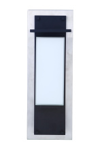  ZA2522-SSMN-LED - Heights 1 Light Large Outdoor LED Wall Lantern in Stainless Steel/Midnight