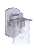  ZA3614-SA - Canon 1 Light Medium Outdoor Wall Lantern in Satin Aluminum