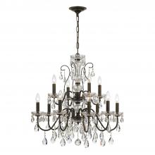  3029-EB-CL-SAQ - Butler 12 Light Spectra Crystal English Bronze Chandelier