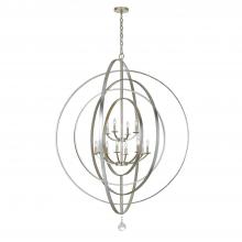  590-SA - Luna 12 Light Antique Silver Sphere Chandelier