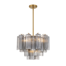  ADD-306-AG-SM - Addis 6 Light Aged Brass Chandelier