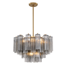  ADD-308-AG-SM - Addis 9 Light Aged Brass Chandelier